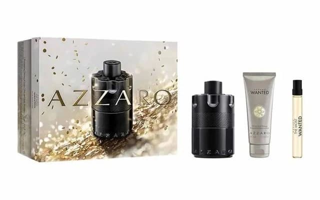 Kit Azzaro The Most Wanted EDP Intense 100ml + 75ml Hair And Gel + 10ml Travel Size Kit